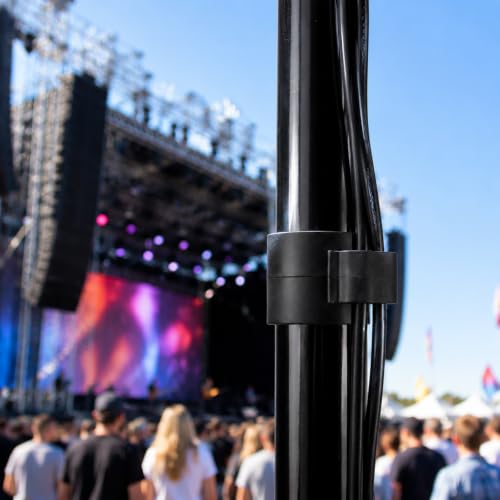 10 Pack 35mm Speaker Pole Cable Clips, Speaker Stand Cable Management Clips, Audio Cable Holders for Cord Organization, Wire Clips for Studio Equipment, PA Speaker Stands and Event Setup