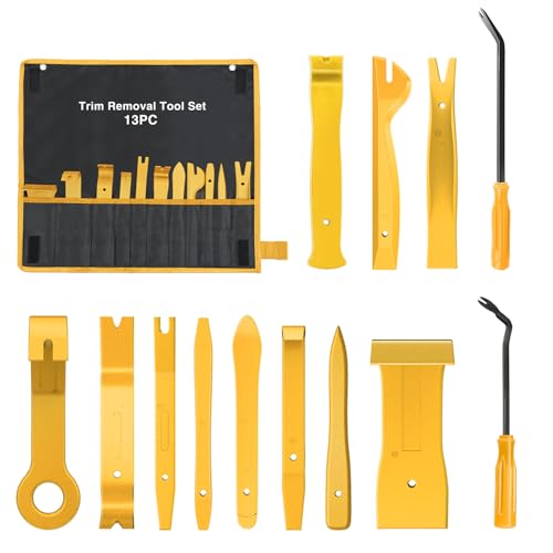 GOOACC 13PCS Nylon Trim Removal Tool Set - color: Yellow, size: 13Pcs