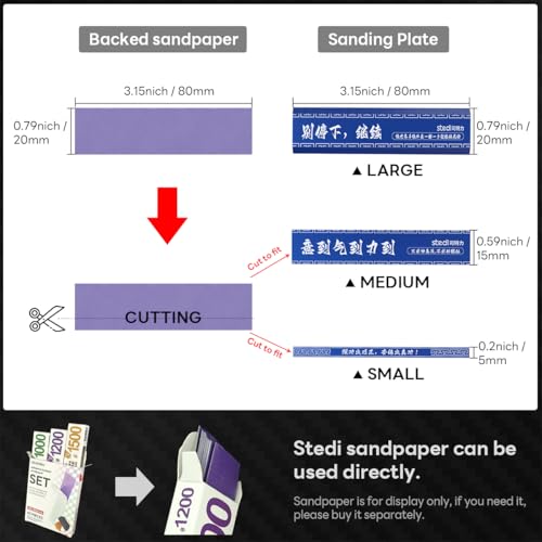 stedi Metal Sanding Sticks 4PCS, Hobby Model Tools for Gundam - style: 4PCS Metal Sanding Sticks