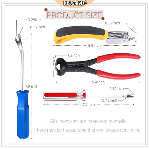 Upholstery Carpet Staple Remover and Nail Puller Remover Tool Set (4-PK)