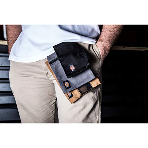 Dickies Set of 3 Small Canvas Utility Pouches, Zippered, for Organizing Small Tools and Fasteners, Grey/Tan/Black - color: Tan