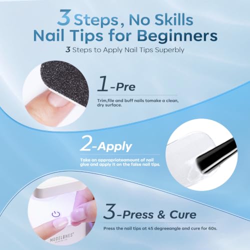 modelones 10 in One X Nail Gel Glue Gel Base Coat Brush On No Wipe - color: No Wipe Clear