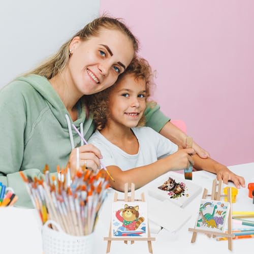 ESRICH Mini Canvases for Painting, Mini Canvas Bulk 200 Pack 2.4x2.4In, 2/5In Profile Small Square Canvas, Blank Canvases are Great for School Projects and Kids Birthday Parties, Home Decor Project. - size: 2.4x2.4in-200 Packs