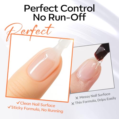 modelones Gel Top Coat and Silky Base Set 15ml Upgrade No Wipe Glossy