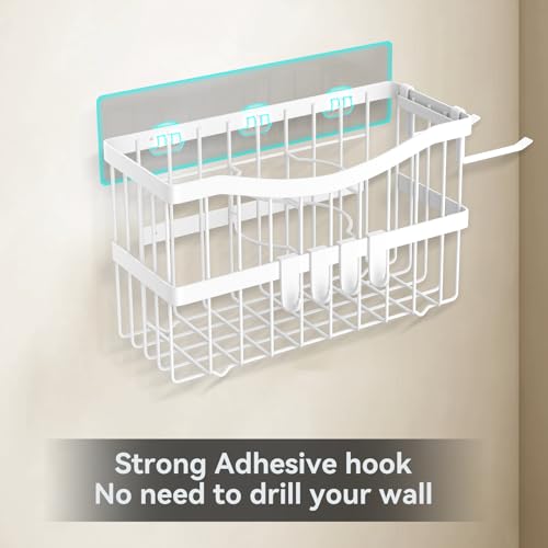 Dailyart 3-in-1 Hair Tool Organizer for Hair Dryer, Bathroom, White