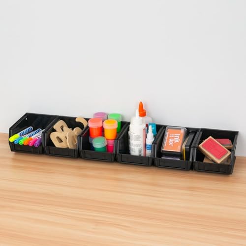 Akro-Mils 30210 AkroBins Plastic Storage Bins, 5"x4"x3", Black, 6-Pack - color: Black, size: 6 Pack