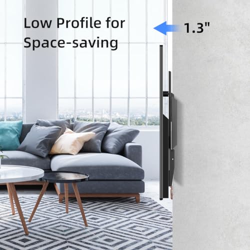 Suptek Tilt TV Wall Mount for Most 26-65 inch LED, LCD and Plasma TV, Max 400x400mm VESA and 99lbs Load Capacity, Fits Studs 16" Apart, Low Profile - size: 26"-60" TV - for wood studs up to 16"