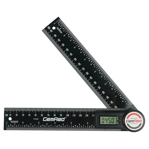 GemRed Digital Protractor Digital Angle Finder Ruler - color: Black