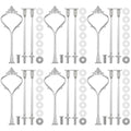 Patelai 6 Sets 3 Tiered Tray Hardware Kit,Simple,Silver - color: Silver, size: Simple