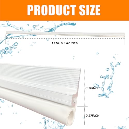 42“ Long Self-Adhesive Door Seal Kit, White Aluminum & Vinyl Cinch Weather Stripping for Top and Sides, No-Tools Easy Install (5, White)