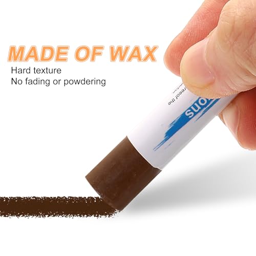 HARFINGTON 5pcs Wood Filler Sticks Wooden Wax Touch Up Furniture Repair Crayons for Scratch Hole Wood, Walnut B - color: Walnut B