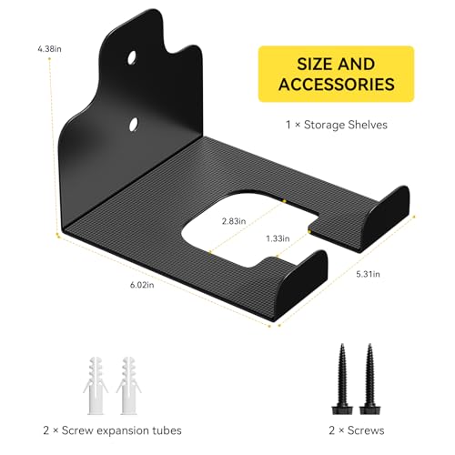 JNIHEEP Garage Organizer Trimmer Rack,Garden Power Tool Hanger,3 Pack,Black - color: Black 3 Packs