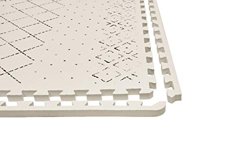 Yay Mats Stylish Extra Large Puzzle Play Mat, Thick, Soft, Non - Toxic Foam Covers 6 ft x 4 ft. Expandable Tiles with Edges - EVA Foam Play Mat for Floor (Carter Mudcloth Tan) - color: Carter Mudcloth Tan