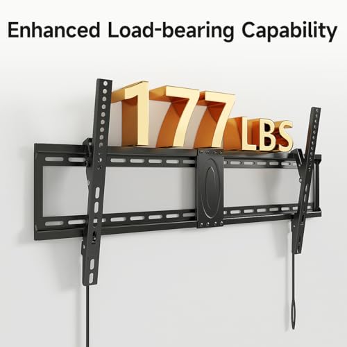 Suptek Tilt TV Wall Mount Bracket for Most 42-90 inch TV, Universal Mount with Max 800x400mm VESA and 154lbs Loading Capacity, Fits Studs 16” 18“ 24" Apart, Low Profile with Bubble Level (MT5084) - size: 42"-90" TV - for wood studs up to 24"