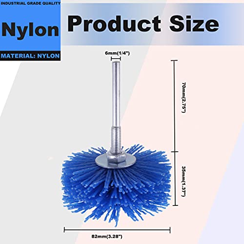 7 Pack Abrasive Nylon Wheel Brush for Drill with 1/4" Shank, (80 120 180 240 320 400 600 ) Grits, Nylon Abrasive Wheel Perfect for Removal of Rust/Corrosion/Paint