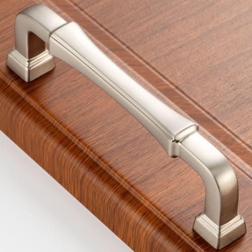3-3/4 Inch Brushed Nickel Cabinet Pulls Kitchen Handle 10 Pack 3175 - color: Brushed Nickel, size: 3-3/4 In Hole Distance