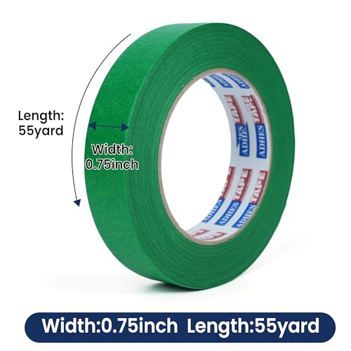 Adhes Green Masking Tape Painters Tape 0.9 Inch x 55 Yards - size: 0.7‘’ x 55yds