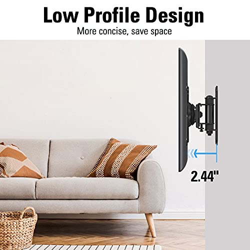 Mounting Dream TV Mount for Most 10-26 inch TVs and Monitors, Monitor Wall Mount with Swivel Tilt Rotation, TV Bracket up to VESA 100x100mm and 33LBS. - size: 10"-26" TV
