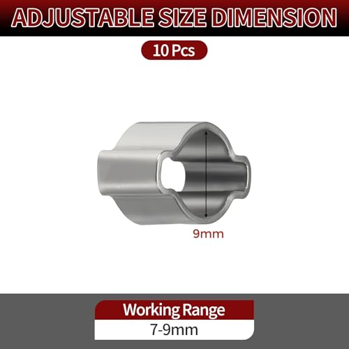 10 Pack Stainless Steel Range 7-9mm Double Ear Hose Clamps - size: 7-9mm