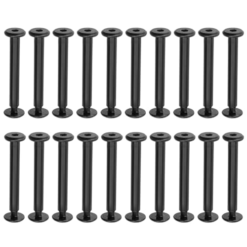 20 Sets M3 x 30mm Black Binding Post Screws,Hex Drive Rivet Socket - size: M3 x 30mm