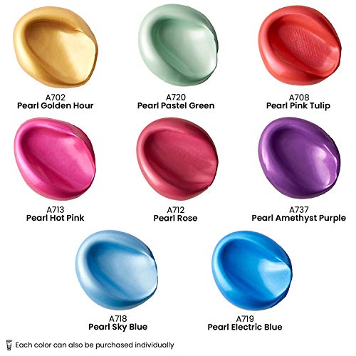 Arteza Metallic Acrylic Paint, Set of 8 Jewel Tones Colors in 4.06oz Tubes, Rich Pigments, Non Fading, Paints for Artists and Hobby Painters - style: 8 x 120ml (4.06 fl oz) Jewel