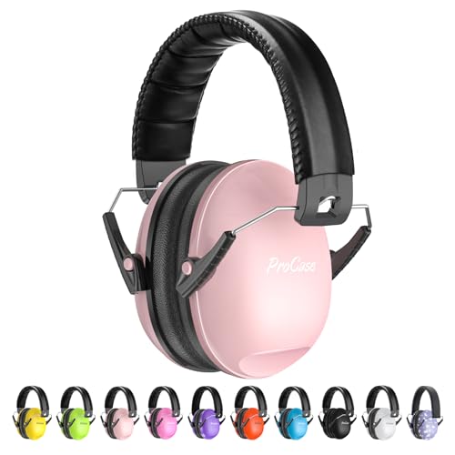 ProCase Noise Cancelling Headphones for Kids/Toddlers SNR 27dB Ear Muffs - color: Lightpink