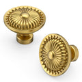 Asidrama 10 Pack Brushed Moderne Brass Kitchen Cabinet Knobs - color: Vibrant Brushed Moderne Brass, size: Single Hole Knob