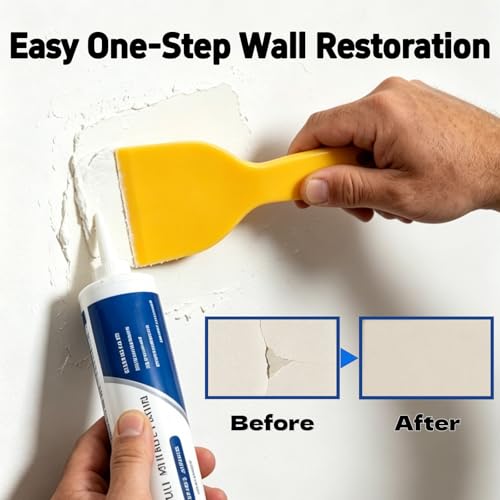 Efficient Drywall Repair Kit, Drying Wall Repair Paste, Spackle Wall Repair Spackle for Nail Holes, Cracks, Scratches & Graffiti, Home DIY Use (2 Pack)