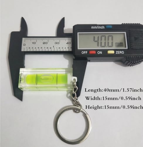 3Pcs Keychain Spirit Bubble Level Mini Pocket Tool 15x15x40mm Spirit Levels Measuring Layout Tools - color: Non-magnetic