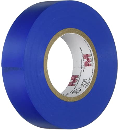 Morris 60050 Vinyl Plastic Electrical Tape, 7 mil x 60' x 3/4-inch, Blue, 10-Pack - color: Blue, style: 10-Pack
