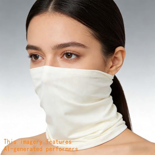 6 Pieces Summer Face Cover Scarf Mens Neck Gaiter For Men Women UV Protection Face Breathable Sun Protection Cycling Running - color: Black(6-pack)