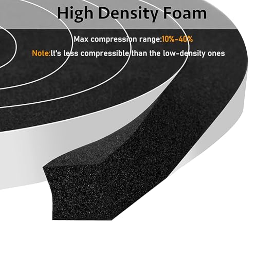 Strong Adhesive Weather Stripping Door Seal Strip, 1/2x1/4in - color: Black, size: 1/2 In x 1/4 In x 26Ft