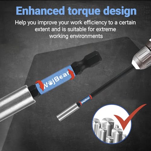 6 PCS Magnetic Extension Bit Holder Set, 2 * 3inch 2 * 4inch 2 * 6inch, Drill Bit Holder for Impact Driver with 6 PCS Screwdriver Bits, 2*PZ2 2*PH2 T20 TT20 - size: 2*3 \ 2*4 \ 2*6 inch