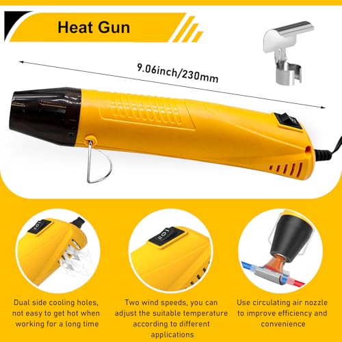 2066Pcs Heat Shrink Solder Seal Wire Connectors Kit with Heat Gun and Wire Stripper Crimping Tool, Waterproof Heat Shrink Wire connectors Electrical Wire Terminals for Marine Electrical - size: 2066Pcs