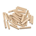 uxcell Wooden Dowel Pins 36pcs 4x25mm(5/32"x1") Fluted Beveled Ends Wood Dowel Pegs Kiln Dried Hardwood for Woodworking Furniture Shelf - size: 4x25mm