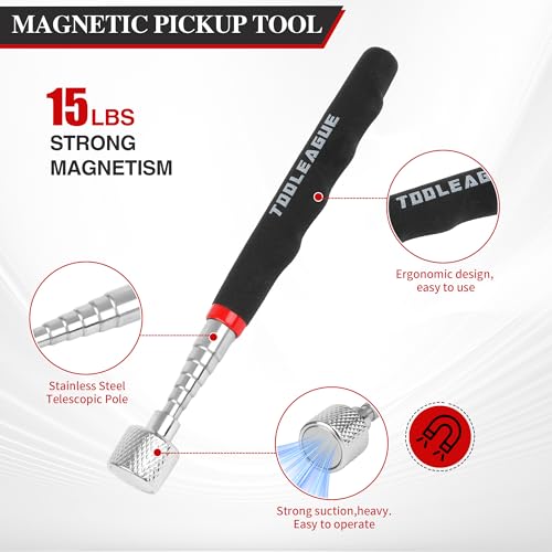 4Pcs Collapsible Magnetic Parts Tray Set with 15Lb Magnetic Pickup Pen - size: 4pcs