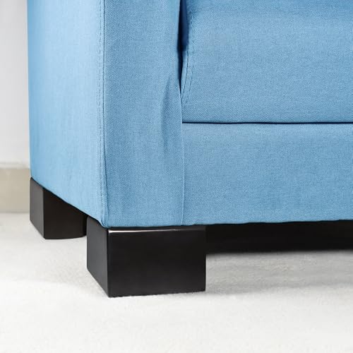 Bed Risers 4 inch L-Shaped Wood Furniture Risers Pack of 4 Black Sofa Legs for Couch Dresser Cabinet Bench Legs Extenders Furniture Lifters - color: Black, size: 4 inch