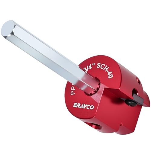 ERAYCO 3/4" PVC Pipe Reamer, Plastic Pipe Fitting Reamer Tool, Fit into Standard 1/2" Drills, PVC Fitting Saver for SCH40 PVC CPVC ABS Pipe - size: 3/4 Inch