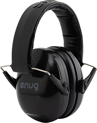 Snug Kids Earmuffs – Noise Reduction for Toddlers & Children – Adjustable, Lightweight, Foldable, Soft & Comfortable - color: Black