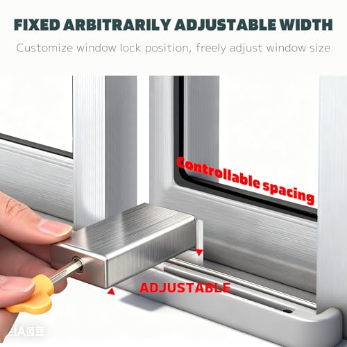 10PCS Sliding Door Safety Lock Sliding Child Proof Window Locks | childproof window door locks, adjustable 0.66'' to 1.65'', stainless steel, for sliding windows, child safe. - color: 10PCS