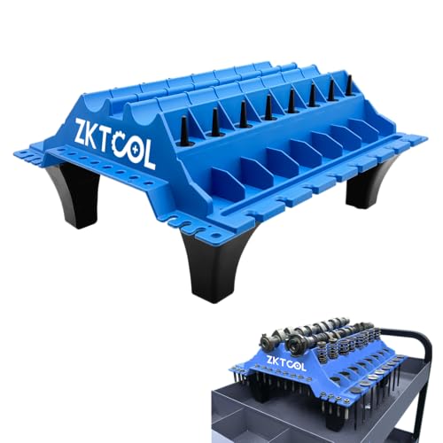 Engine Cylinder Head Organizer Valves Tool, Engine Organizer Parts Tray - color: blue