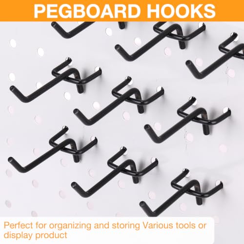 Shimeyao 200 Pcs Peg Board Hooks Stainless Steel Pegs,2.8 Inch,Black - color: Black, size: 2.8 Inch