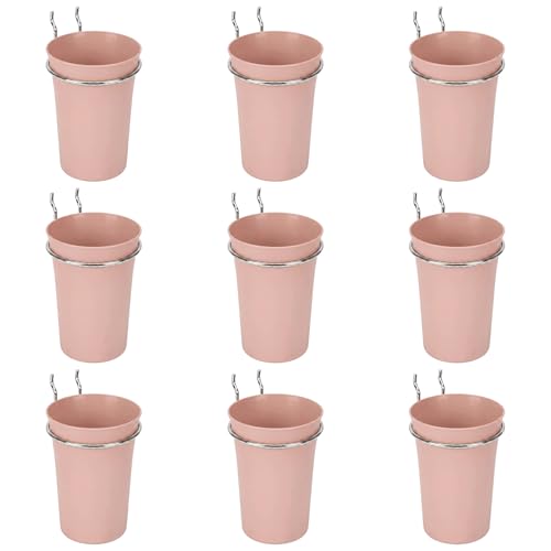 Pegboard Cups With Loops, 9 Pack Pink Peg Board Pencil Holder Organizer - color: Pink