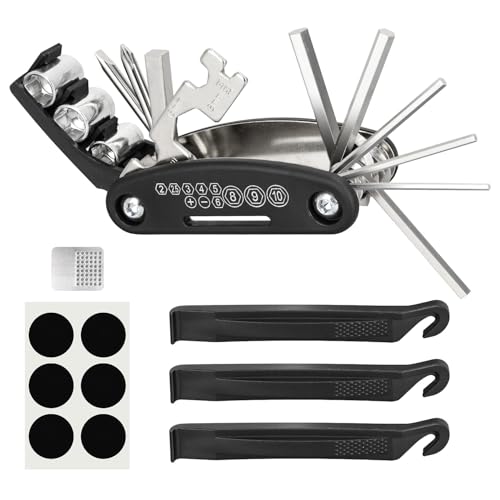 Bike Repair Kit, Bike Tire Repair Tool Kit for Mountain Bike and Road Bike - size: Multi-Tool+Tire Repair Kit