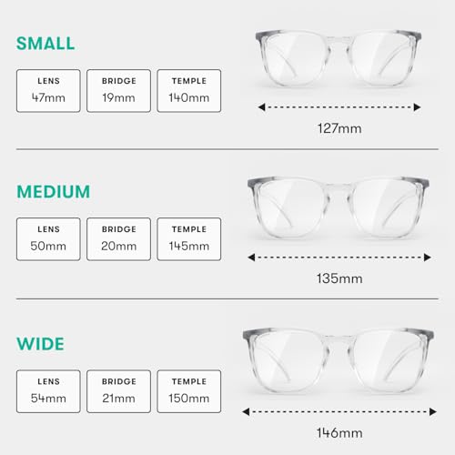 Stoggles Square Z87.1 Certified Polycarbonate Safety Glasses, Anti-Fog - color: Clear, size: Medium