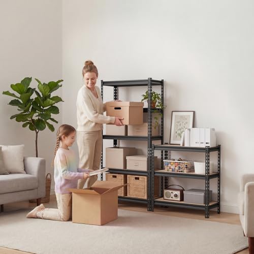 VEVOR Storage Shelves, 5-Tier Adjustable, 2000 lbs Capacity, Heavy Duty Garage Storage Shelving Unit, Metal Utility Rack Shelf, for Kitchen Pantry Basement Bathroom, 28.35" W x 12.17" D x 59.84" H - size: 12" D x 28" W x 60" H