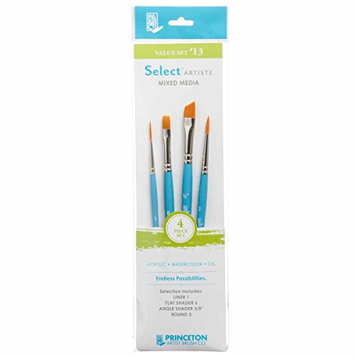 Princeton Select Artiste Brush Set No. 13, Synthetic, 4 Piece, 1 Count - style: SET 13- 4 BRUSH SET