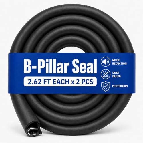 2pcs 2.62ft B-Pillar Car Door Seal Strip Automotive Weather - size: 2.62ft