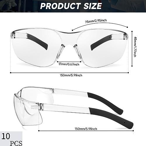 Salfboy 100 Pack Safety Glasses Bulk, ANSI Z87.1 Eye Protection Glasses - color: 118-100 Clear