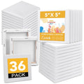 ESRICH Small Canvas Pack of 36, 5x5In Blank Canvases for Painting, Home Decor Projects - size: 5x5in-36 Packs